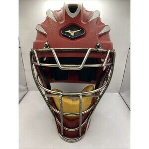 Mizuno Pro Catchers Helmet Red Adult 380190 Model MPCH100